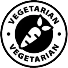 Vegetarian seal with a carrot icon